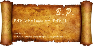 Büchelmayer Pál névjegykártya